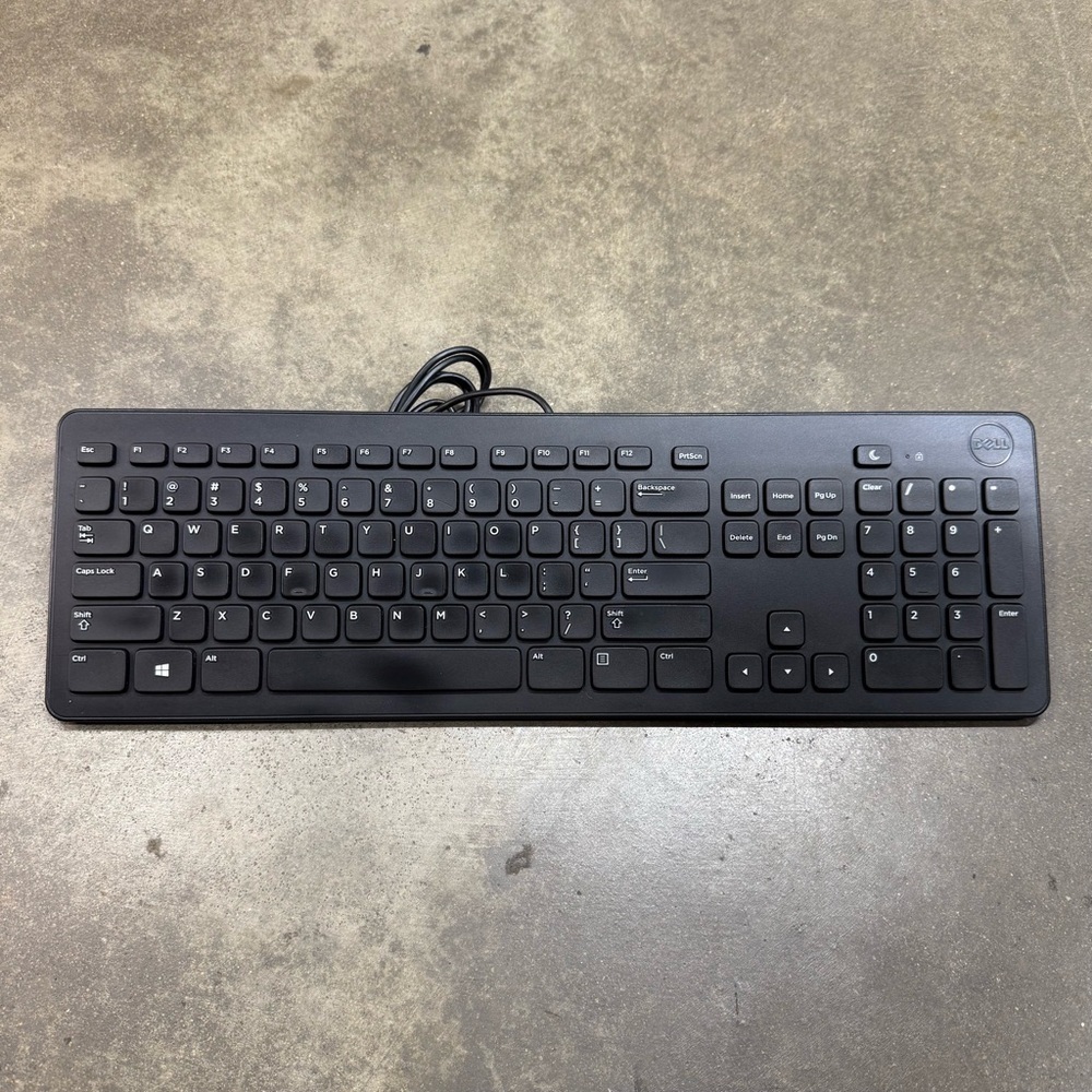Dell KB113P USB Wired Keyboard Slim Full Size Quiet Keys Windows PC Laptop